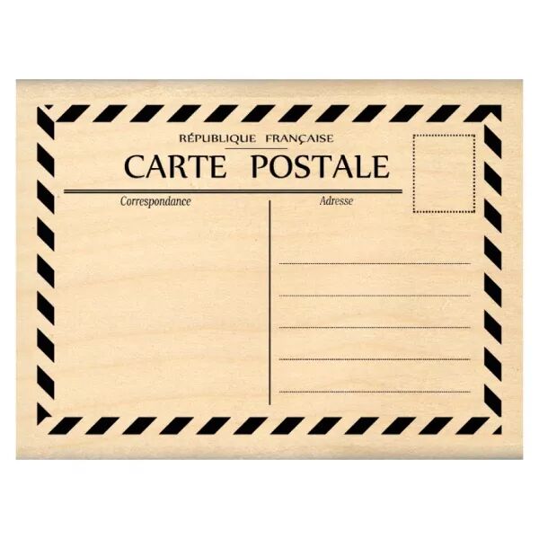 Tampon bois PETITE CARTE POSTALE - Horizons - Floril�ges Design