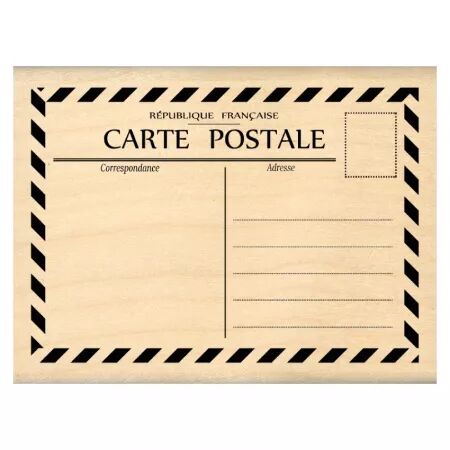 Tampon bois PETITE CARTE POSTALE - Horizons - Floril&egrave;ges Design