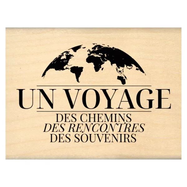 Tampon bois SOUVENIRS DE VOYAGE - Horizons - Floril�ges Design