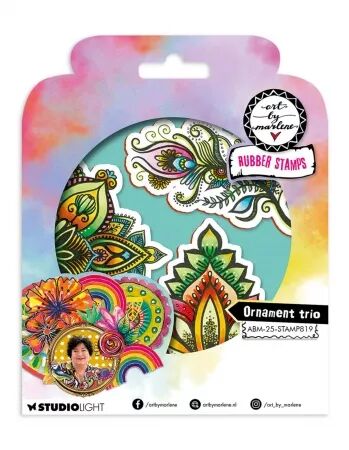 Tampon caoutchouc - Ornament trio - Art by Marlene
