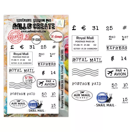 Tampon Clear - 1380 - Postal Bits - AALL and Create