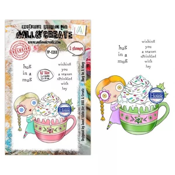 Tampon Clear - 1388 - Hug In A Mug - AALL and Create
