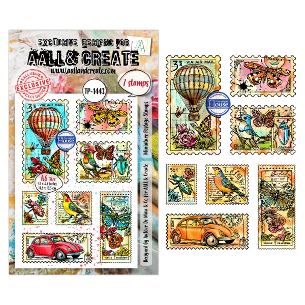 Tampon Clear - 1443 - Miniature Postage Stamps - AALL and Create