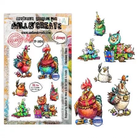 Tampon Clear - 1494 - Chickmas Chaos - AALL and Create