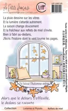 Tampon clear : Collection Lanternes et Physalis - Reflets de miel- La Petite Francaise