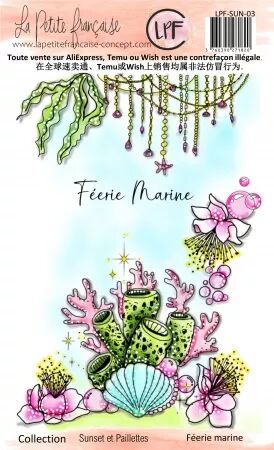 Tampon clear : Collection Sunset et Paillettes - F&eacute;erie marine- La Petite Francaise