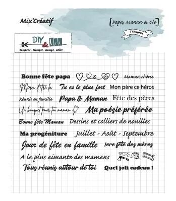 Tampon clear : Papa, Maman et cie - DIY and Cie