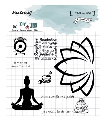 Tampon clear : Yoga et Zen - DIY and Cie - Tout ce qui compte
