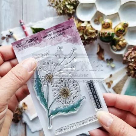 Tampon clear A7 FAM106 PISSENLIT - la cl&eacute; des souvenirs - Chou and Flowers