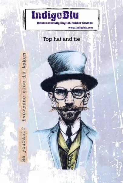 Tampon Cling - Top hat and tie - IndigoBlu