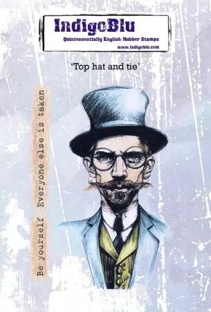 Tampon Cling - Top hat and tie - IndigoBlu