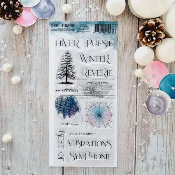 Tampon DL - Altitude - Les mots d\'hiver - Chou Flowers