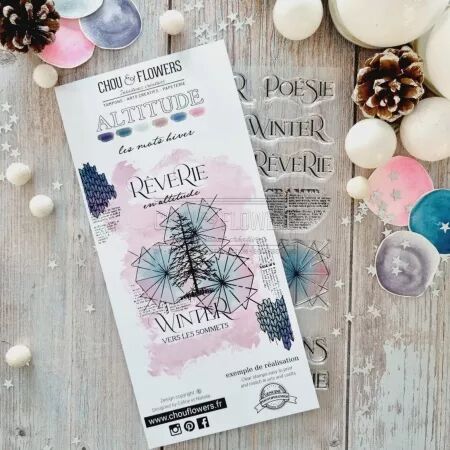 Tampon DL - Altitude - Les mots d\'hiver - Chou Flowers