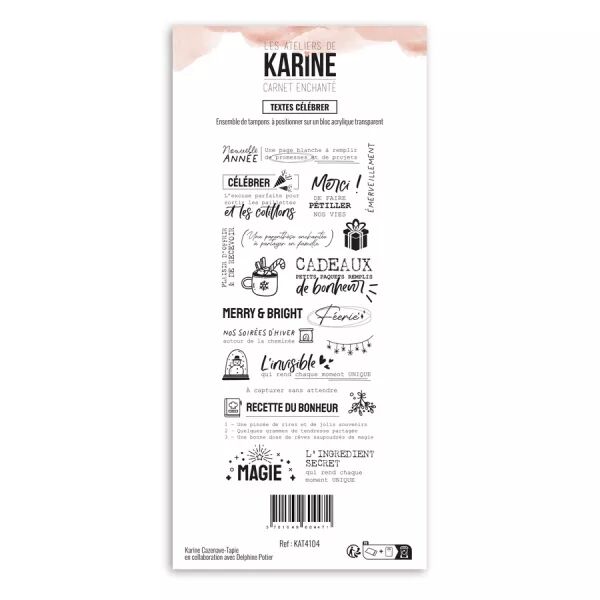 Tampon DL - Carnet Enchant� - Textes c�l�brer - Les Ateliers de Karine