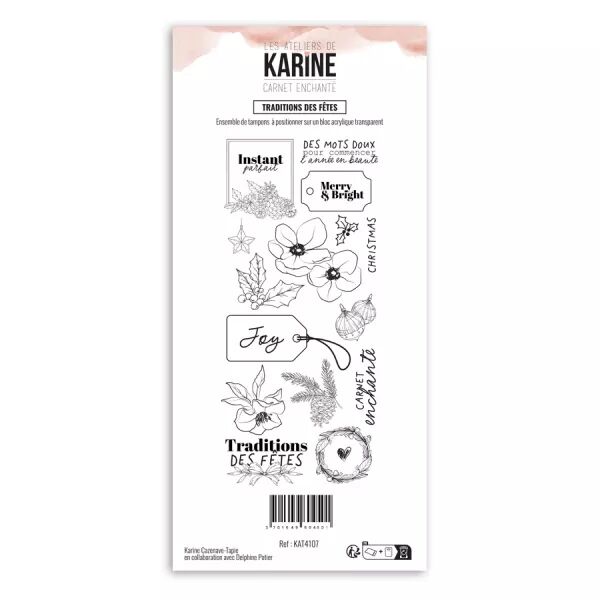 Tampon DL - Carnet Enchant� - Traditions des f�tes - Les Ateliers de Karine