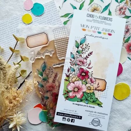 Tampon DL - Mon p\'tit jardin - Jardin po&eacute;tique - Chou and Flowers