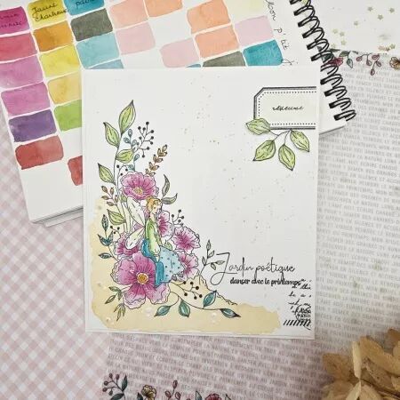 Tampon DL - Mon p\'tit jardin - Jardin po&eacute;tique - Chou and Flowers