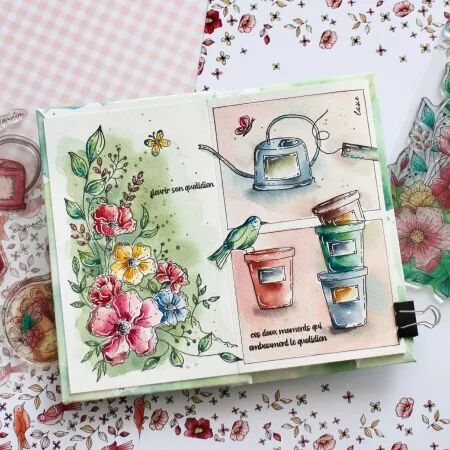 Tampon DL - Mon p\'tit jardin - Jardin po&eacute;tique - Chou and Flowers