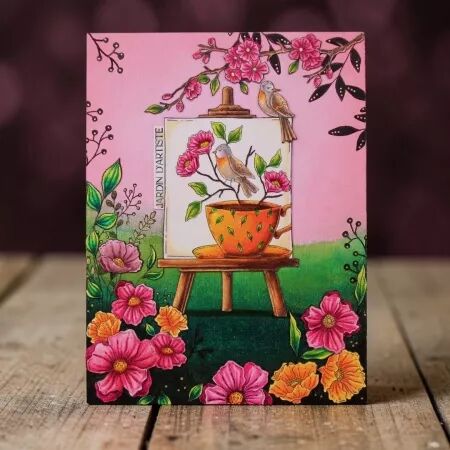 Tampon DL - Mon p\'tit jardin - Jardin po&eacute;tique - Chou and Flowers