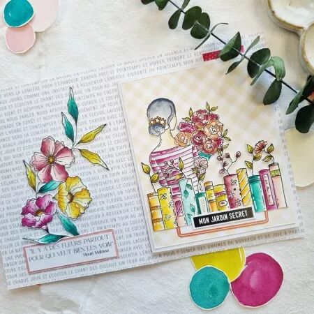 Tampon DL - Mon p\'tit jardin - Les mots printemps - Chou and Flowers