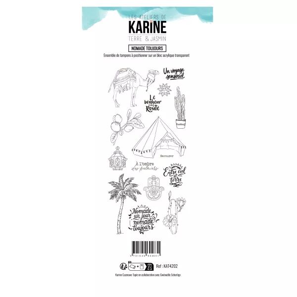 Tampon DL - Terre & Jasmin - Nomade toujours - Les Ateliers de Karine