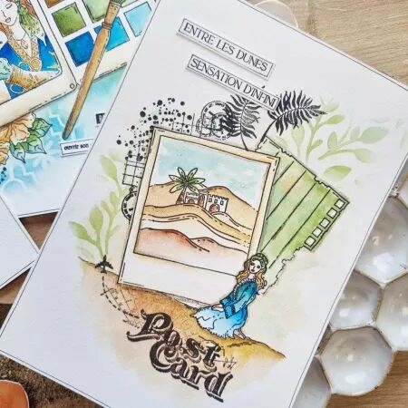 Tampon ECHAPPEES BELLES - collection Chant des dunes - Chou and Flowers