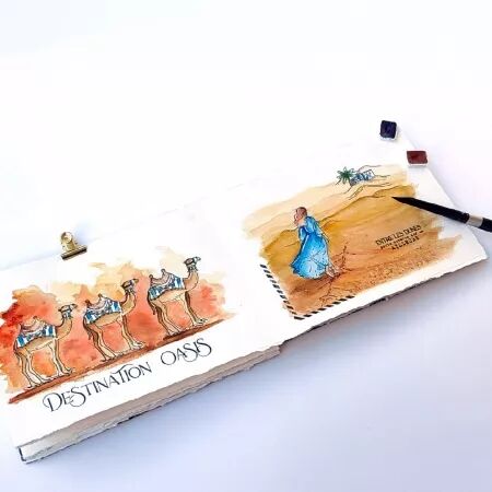 Tampon ESCAPADE NOMADE - collection Chant des dunes - Chou and Flowers