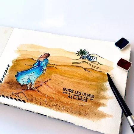 Tampon ESCAPADE NOMADE - collection Chant des dunes - Chou and Flowers