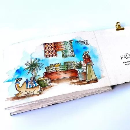 Tampon ESCAPADE NOMADE - collection Chant des dunes - Chou and Flowers