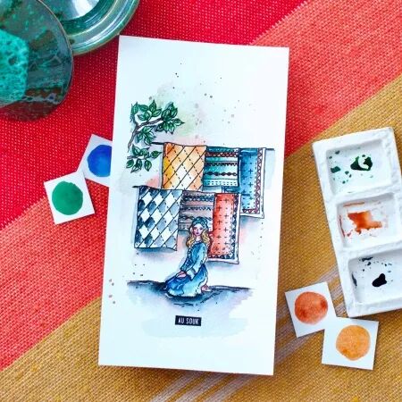 Tampon ESCAPADE NOMADE - collection Chant des dunes - Chou and Flowers