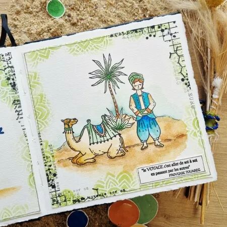 Tampon ESCAPADE NOMADE - collection Chant des dunes - Chou and Flowers
