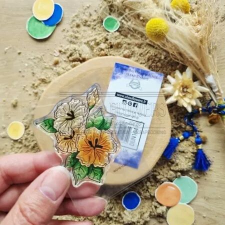 Tampon FLEURS EXOTIQUES - collection Chant des dunes - Chou and Flowers