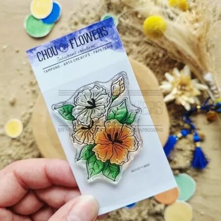 Tampon FLEURS EXOTIQUES - collection Chant des dunes - Chou and Flowers