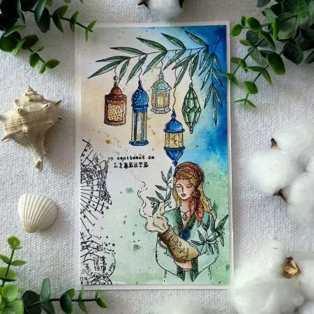 Tampon LUMIERE DOREE - collection Chant des dunes - Chou and Flowers