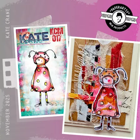 Tampon mini - Coccinelle 017 - Kate Crane pour PaperArtsy