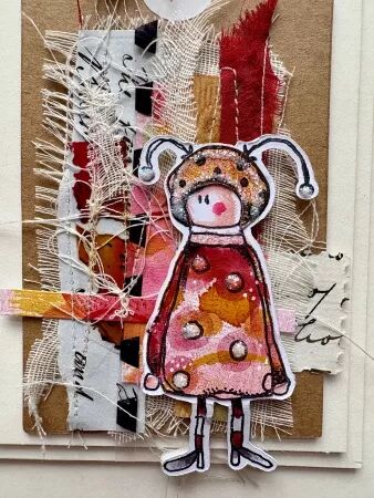 Tampon mini - Coccinelle 017 - Kate Crane pour PaperArtsy