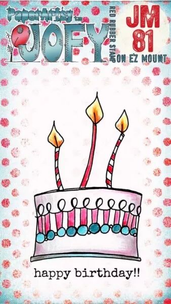 Tampon Mini 81 - G�teau anniversaire - JOFY pour PaperArtsy