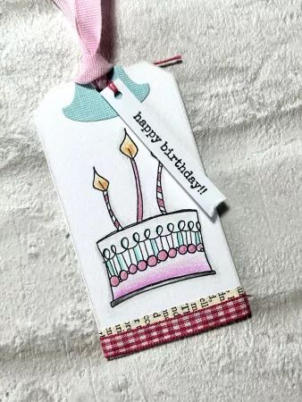 Tampon Mini 81 - G&acirc;teau anniversaire - JOFY pour PaperArtsy