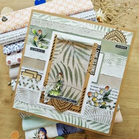 Tampon TEXTURES AVENTURE - collection Chant des dunes - Chou and Flowers