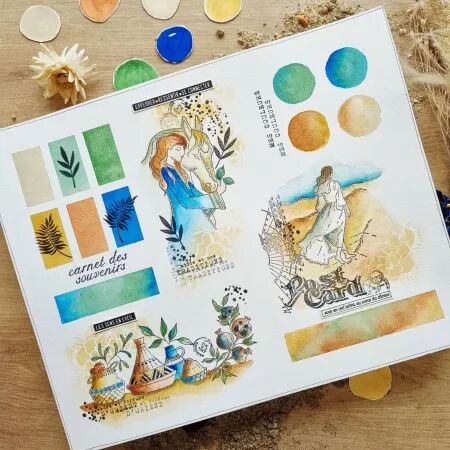 Tampon TRESORS CACHES - collection Chant des dunes - Chou and Flowers