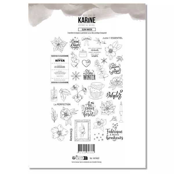 Tampons A4 - Slow Winter - Histoires au naturel - Ateliers de Karine