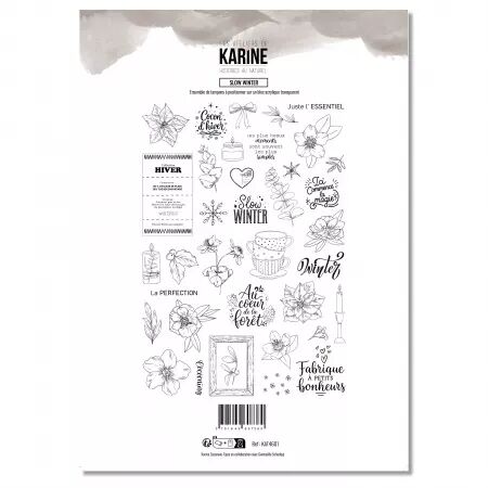 Tampons A4 - Slow Winter - Histoires au naturel - Ateliers de Karine