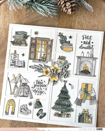 Tampons A4 - Slow Winter - Histoires au naturel - Ateliers de Karine