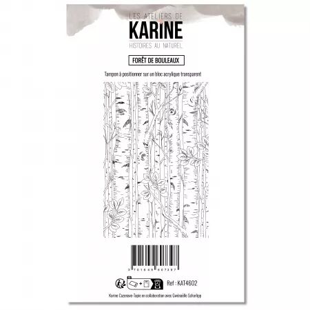 Tampons A6 - For&ecirc;t de Bouleaux - Histoires au naturel - Ateliers de Karine
