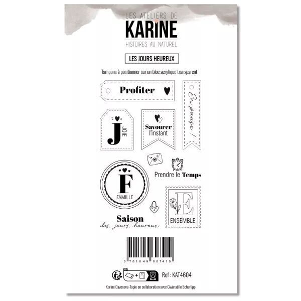 Tampons A6 - Les jours heureux - Histoires au naturel - Ateliers de Karine