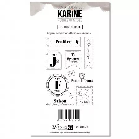 Tampons A6 - Les jours heureux - Histoires au naturel - Ateliers de Karine