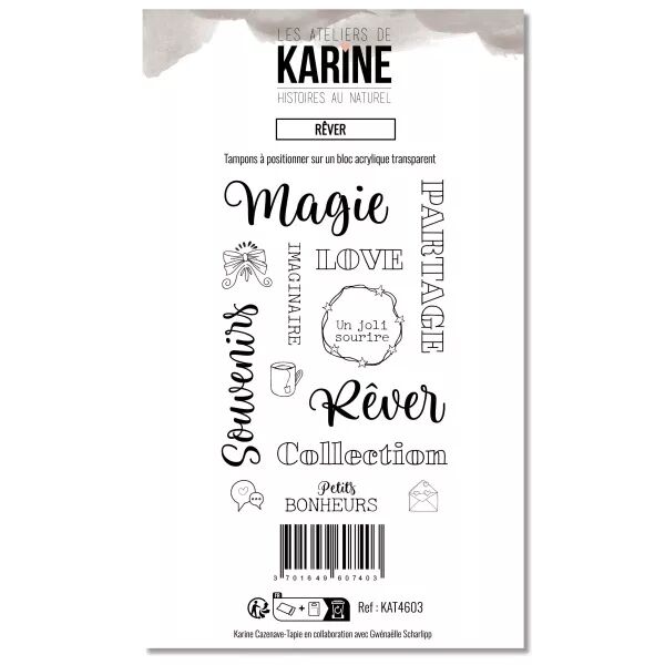 Tampons A6 - Textes R�ver - Histoires au naturel - Ateliers de Karine