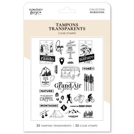 Tampons AU GRAND AIR - Horizons - Floril&egrave;ges Design