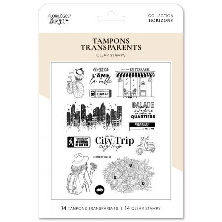 Tampons CITY TRIP - Horizons - Floril&egrave;ges Design