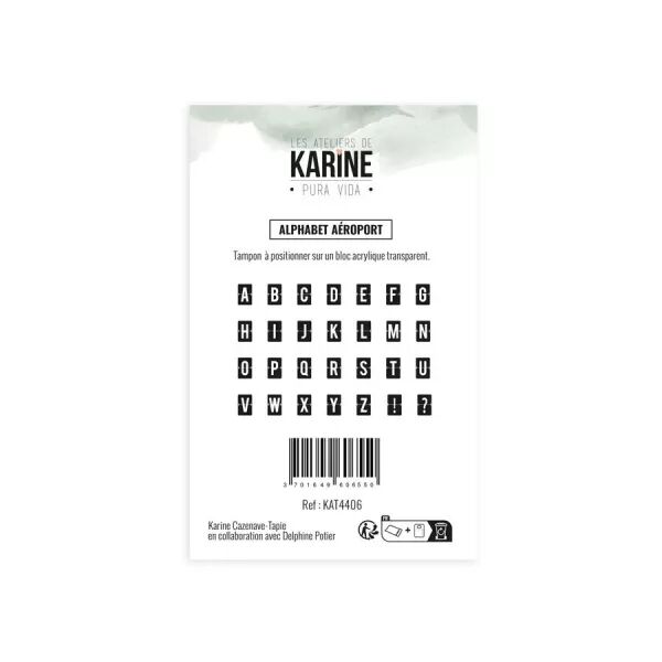 Tampons clear Alphabet a�roport - Pura Vida - Ateliers de Karine